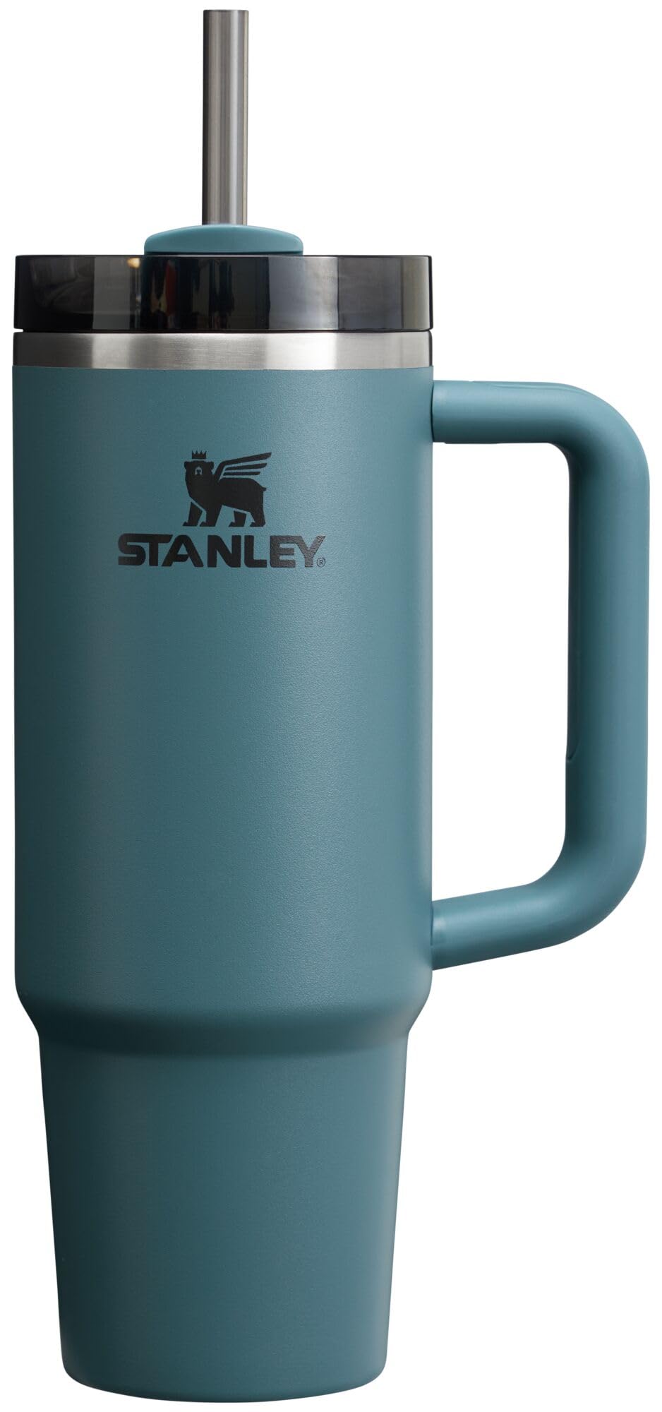 STANLEY Quencher front view showing Blue Spruce finish and volume benefit