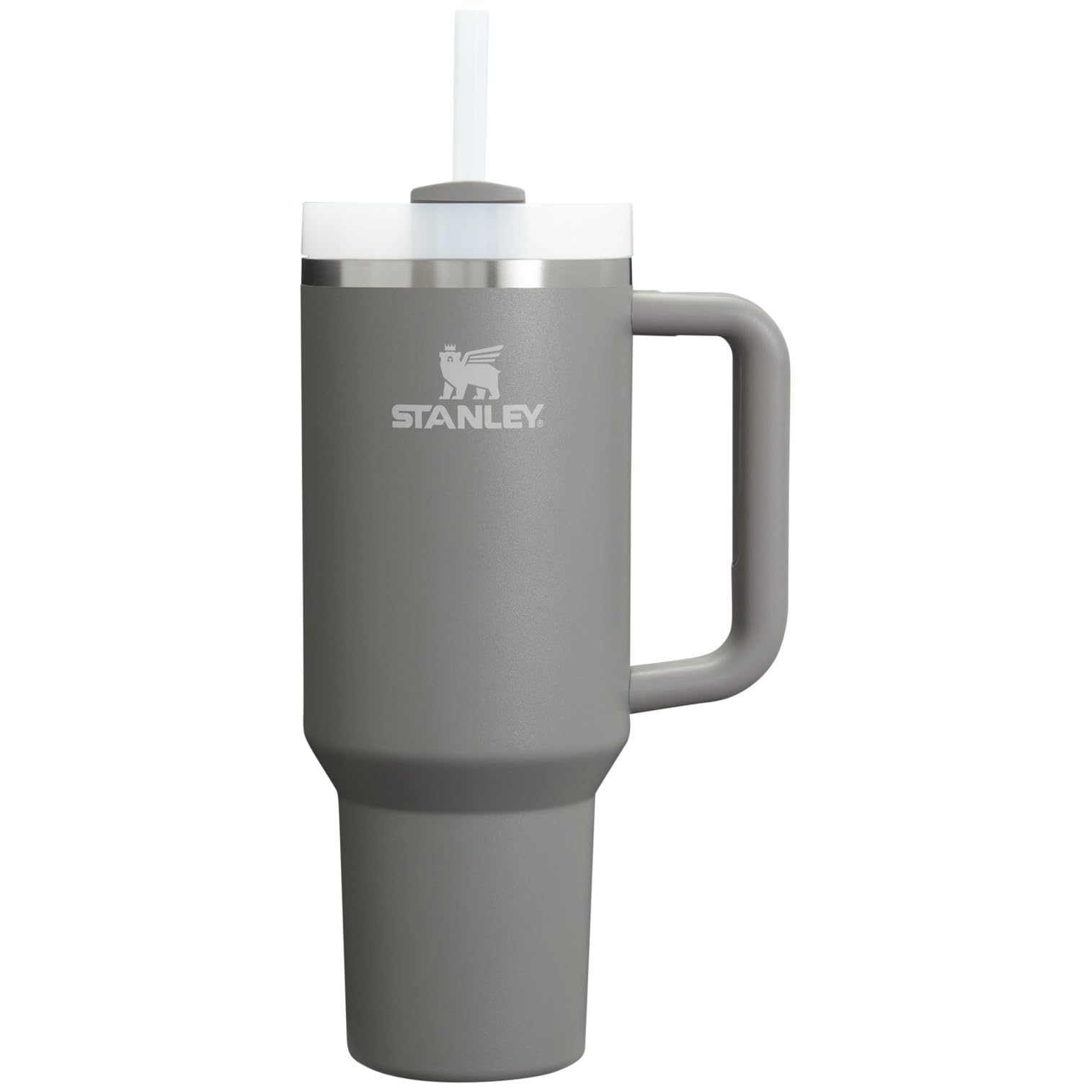 STANLEY Quencher front view showing full 40 oz capacity and easy-carry handle benefit