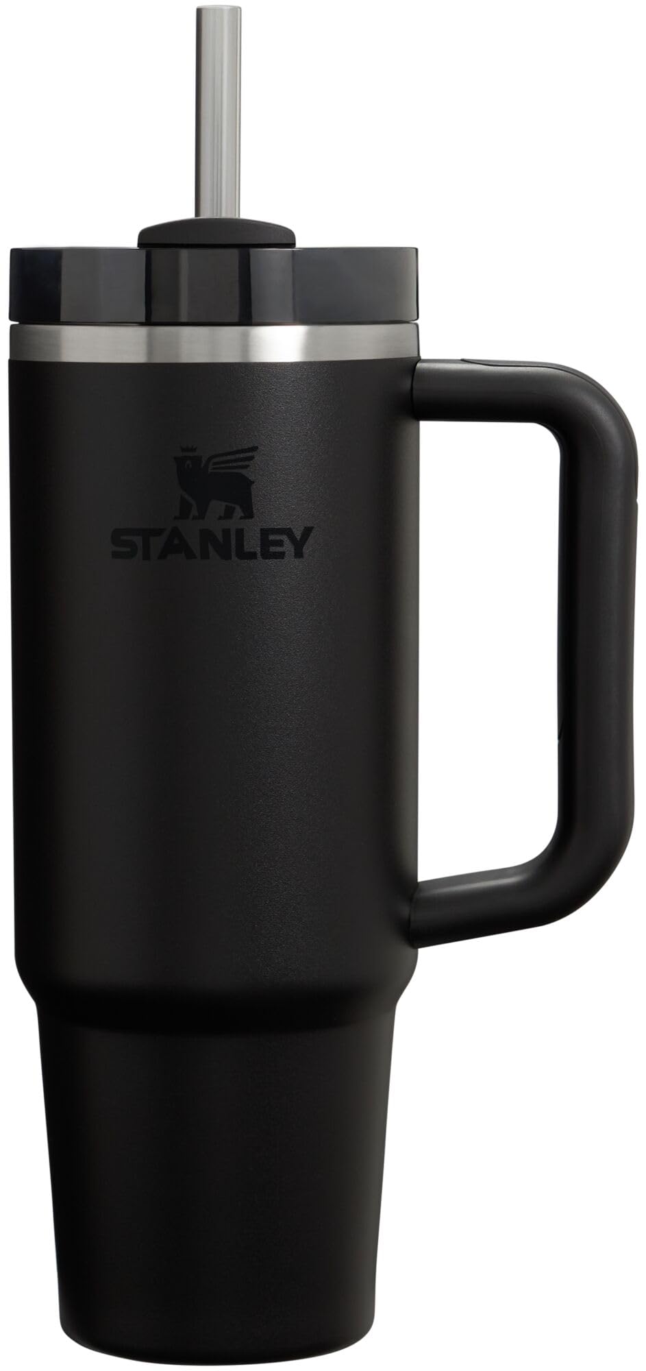 STANLEY Quencher front view showing black finish and capacity benefits
