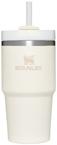 STANLEY Quencher H2.0 cream front view showing durable steel and capacity