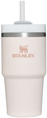 STANLEY Quencher H2.0 front view Rose Quartz showcasing sleek insulated design and portability