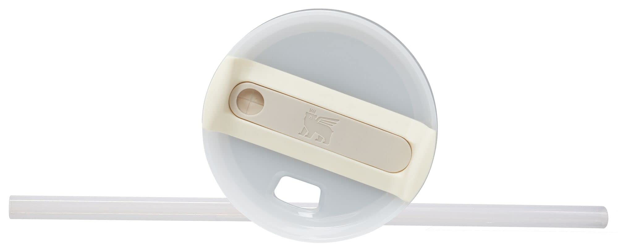 STANLEY reusable straw seated in lid close-up for easy splash-resistant sipping