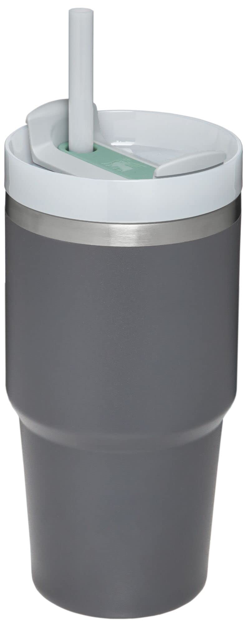 STANLEY FlowState lid close-up showing rotating cover and secure drinking positions for convenience