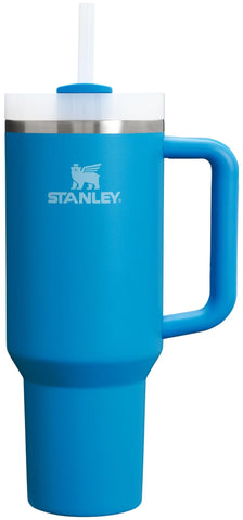 STANLEY Quencher H2.0 front view in azure showing large 40 oz capacity and durable build