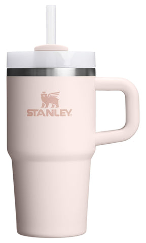 STANLEY Quencher H2.0 front view in Rose Quartz showing sleek finish and 20 oz capacity