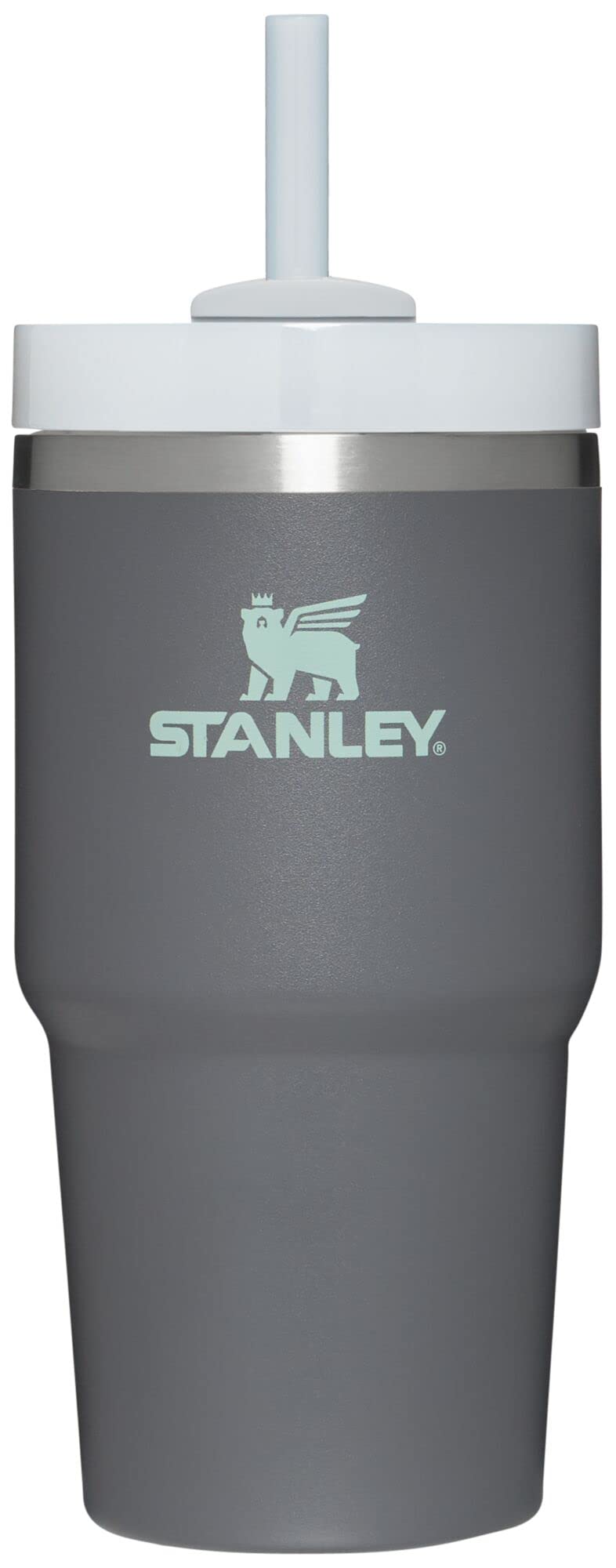 STANLEY Quencher H2.0 front view showing charcoal finish and durable build for everyday use