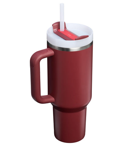 STANLEY lid rotated to straw position showing splash-resistant seal and convenience