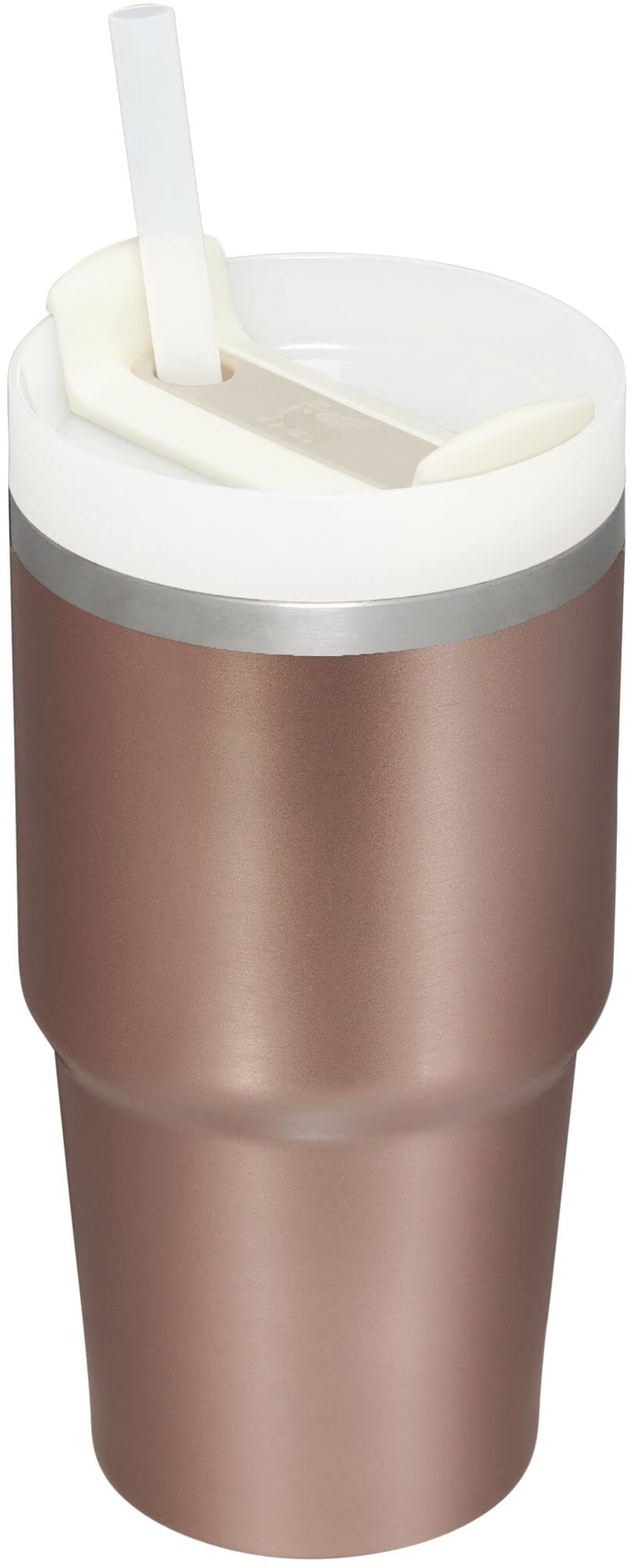 STANLEY FlowState lid close-up highlighting three-position cover and spill resistance
