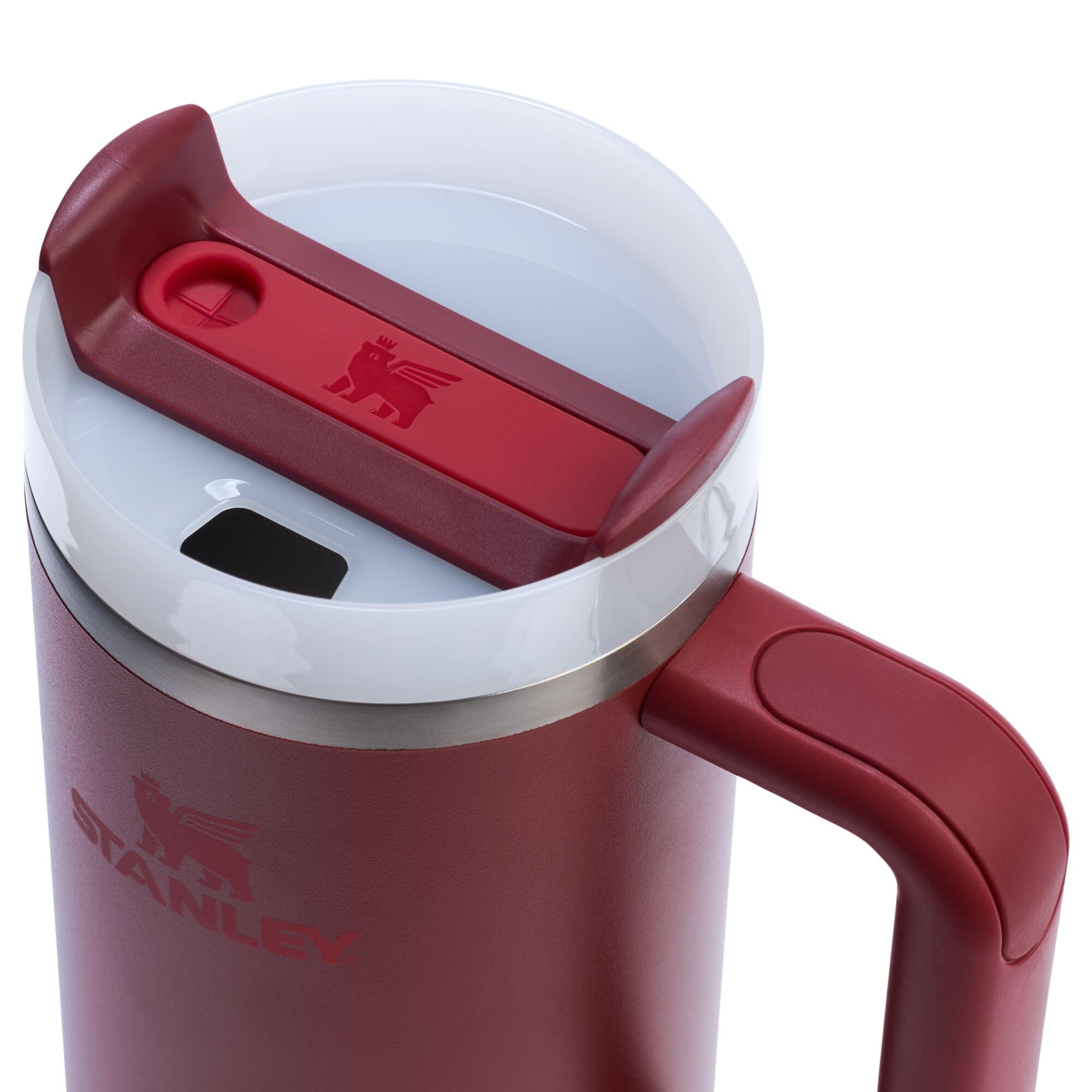 Stanley comfort-grip handle close-up for secure carrying benefit