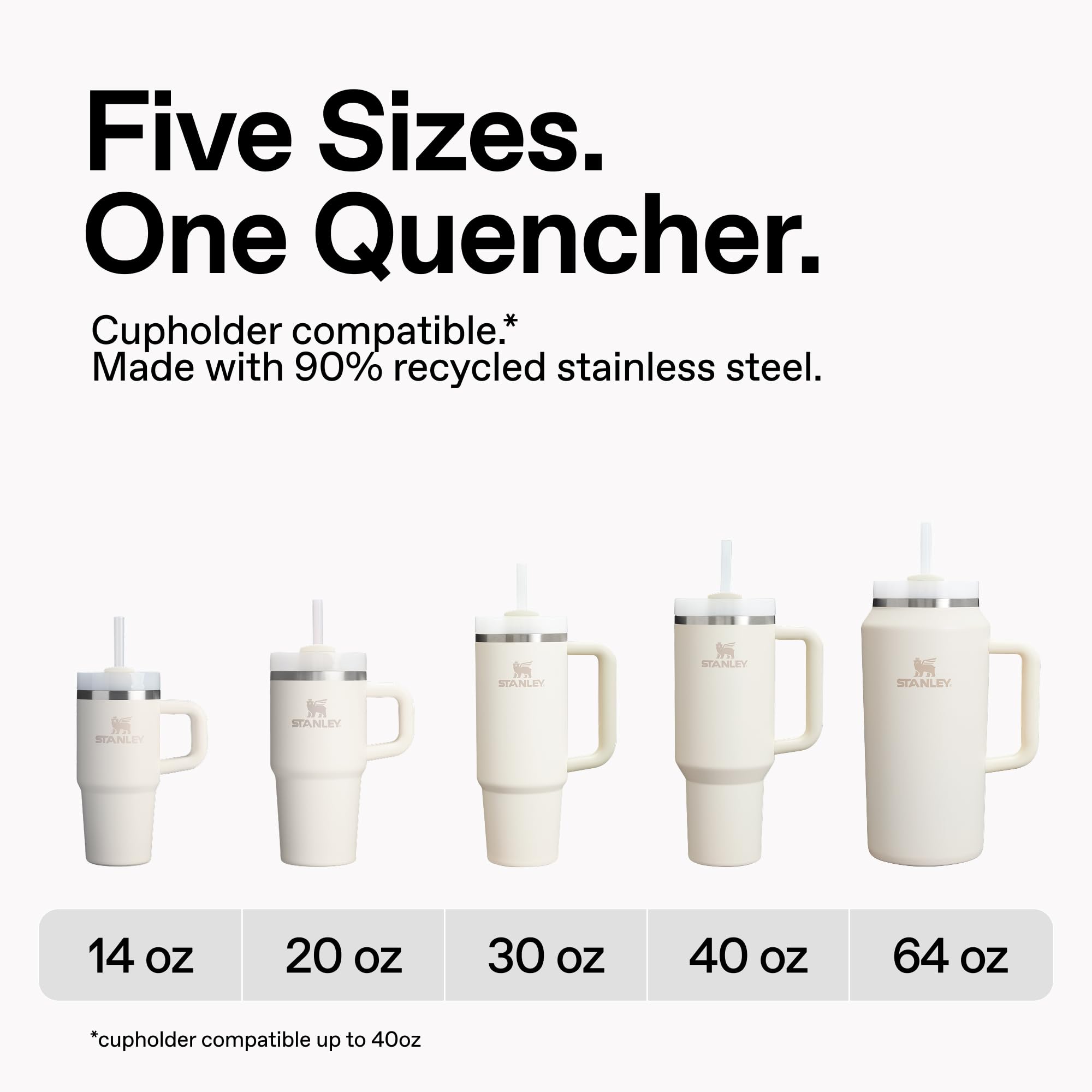 STANLEY Quencher ergonomic handle showing comfortable carry and grip