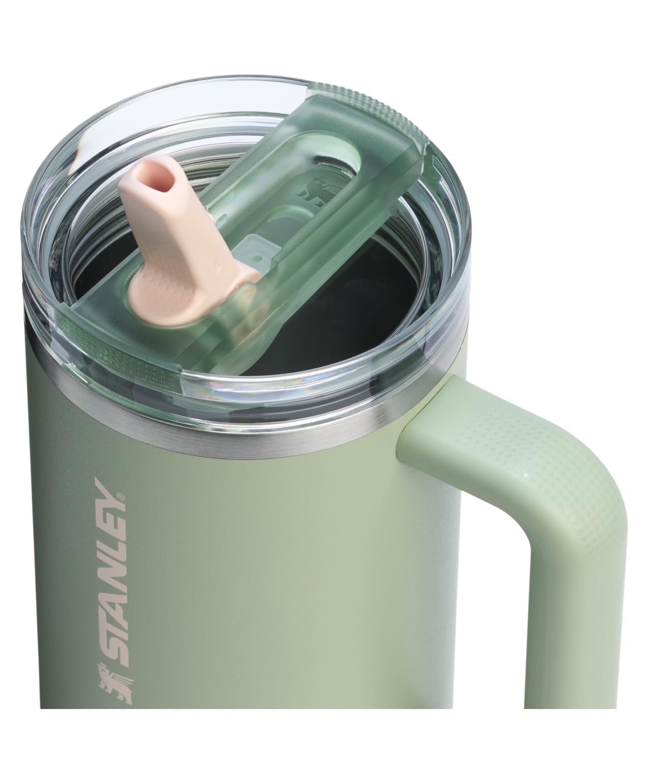 STANLEY closeup of ProTour flip-straw lid highlighting leakproof seal and easy access