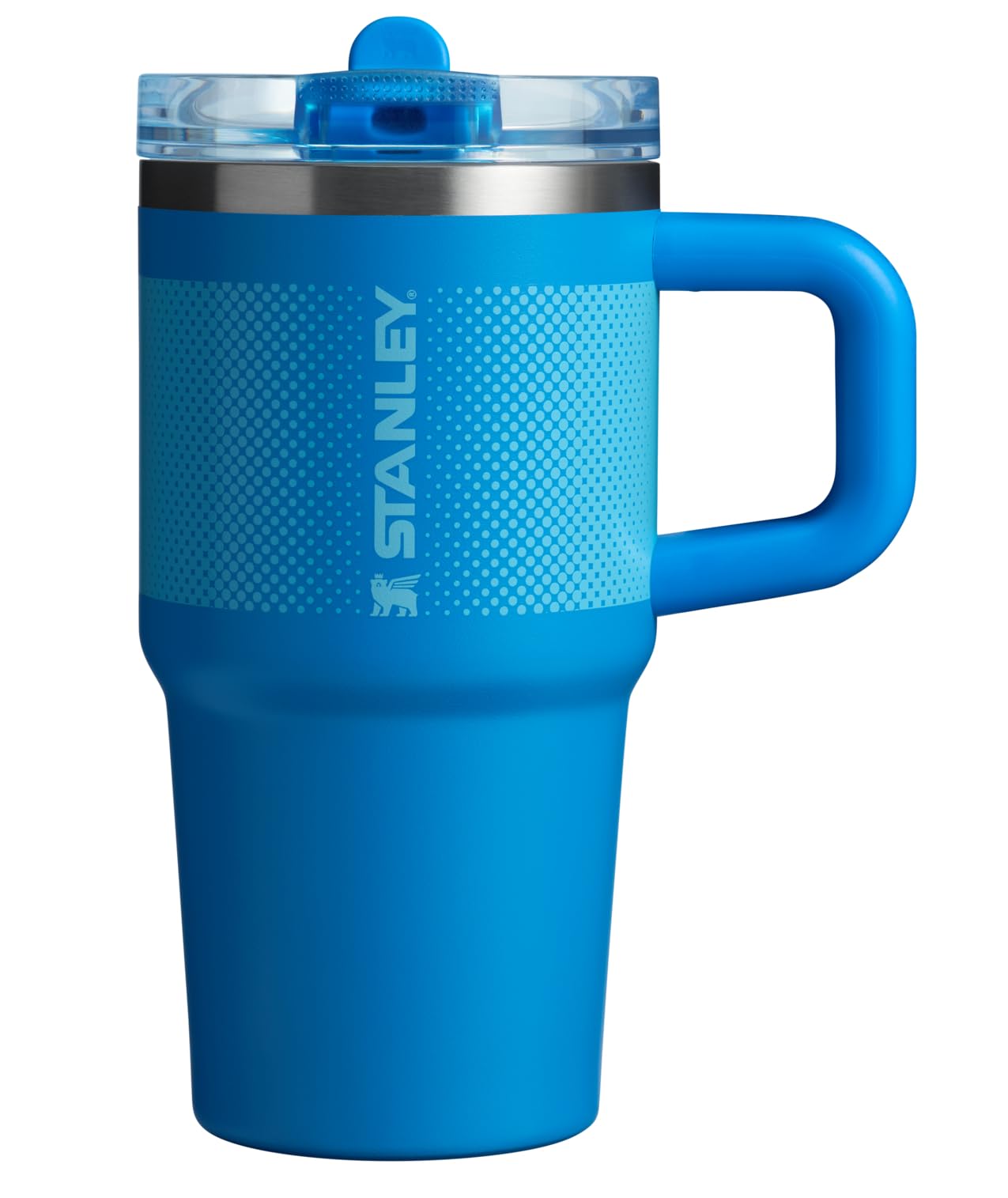 STANLEY Quencher ProTour front view in Azure showing durable finish and size