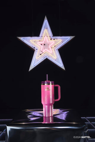STANLEY beside everyday items showing 40 oz scale for long-lasting hydration