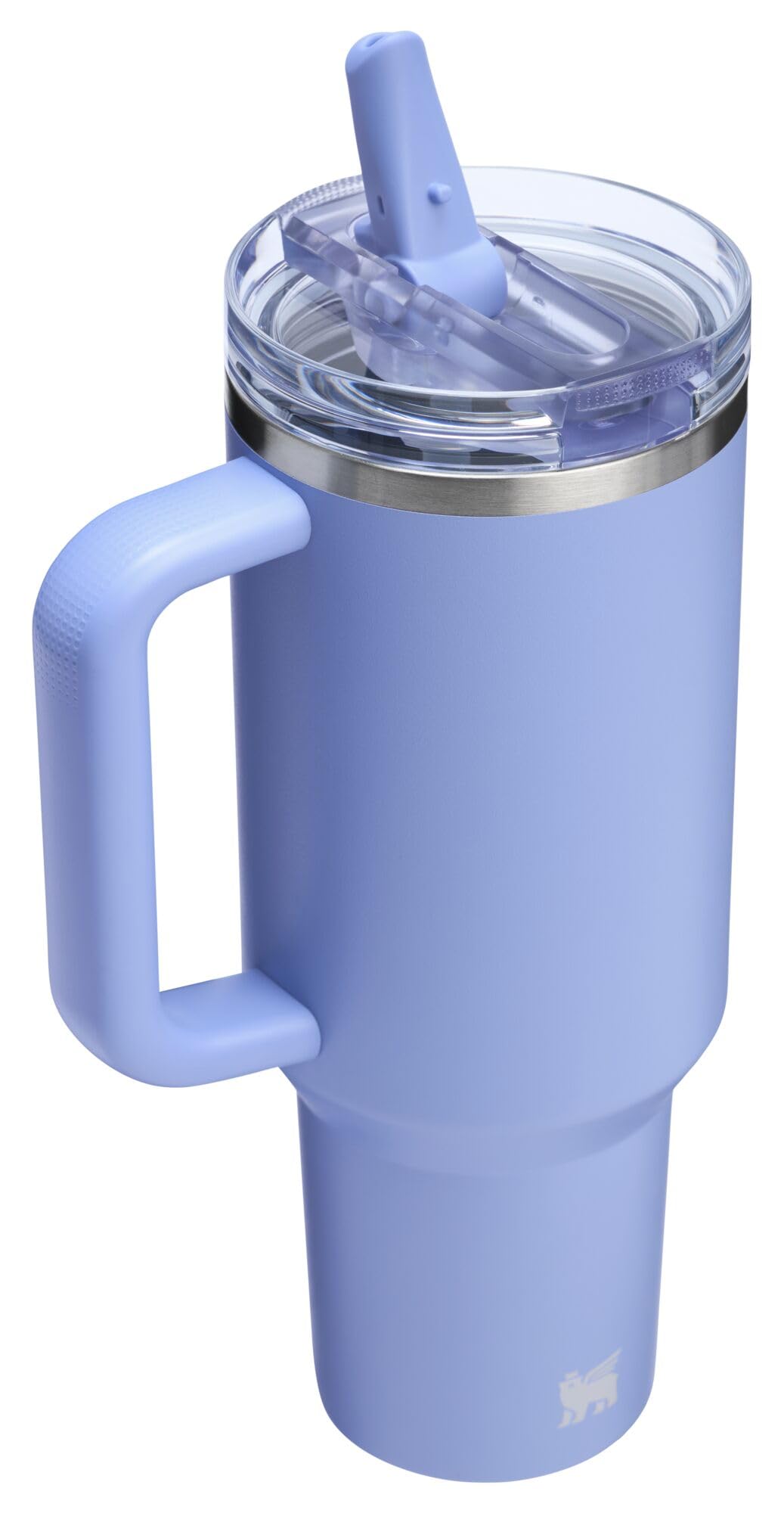 STANLEY flipstraw lid open displaying straw for easy one-handed sipping