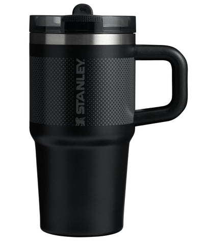 STANLEY Quencher front view showing black fade finish and durable cup