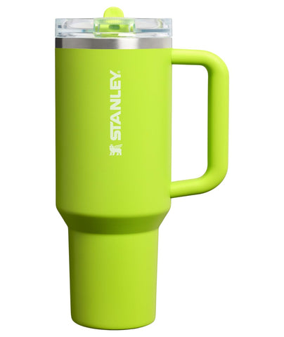 STANLEY Quencher front view showing chartreuse finish and handle, durable everyday use