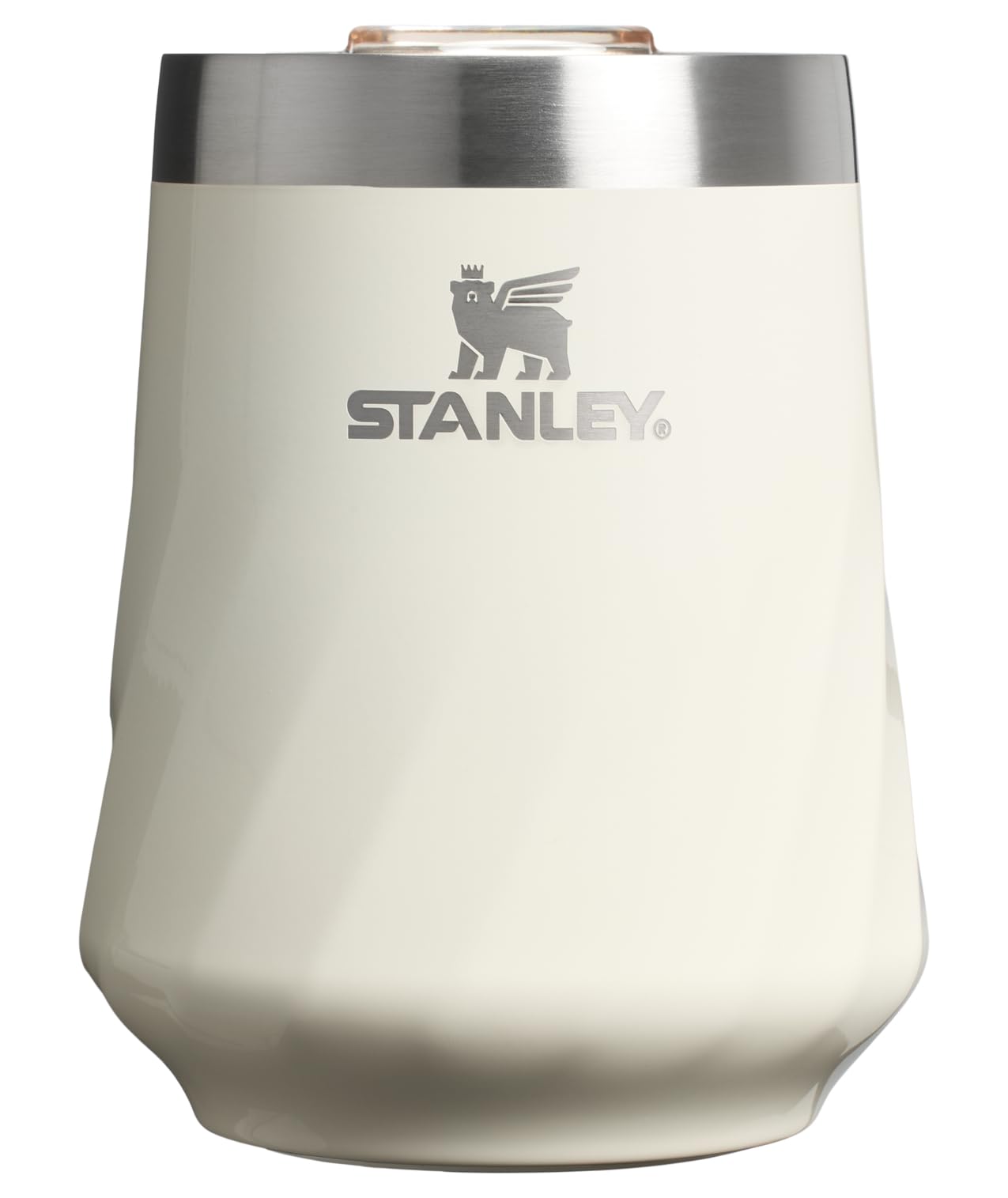 STANLEY Reserve wine tumbler front view showing cream gloss finish and elegant shape