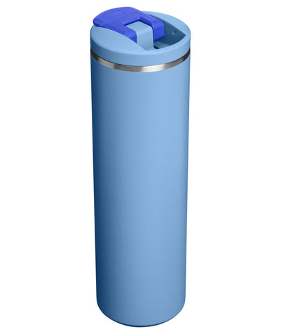 STANLEY mug cutaway showing double-wall vacuum insulation and long temperature retention benefit