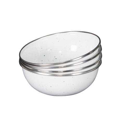 Stansport bowl and mug arranged to show versatile meal use and easy packing