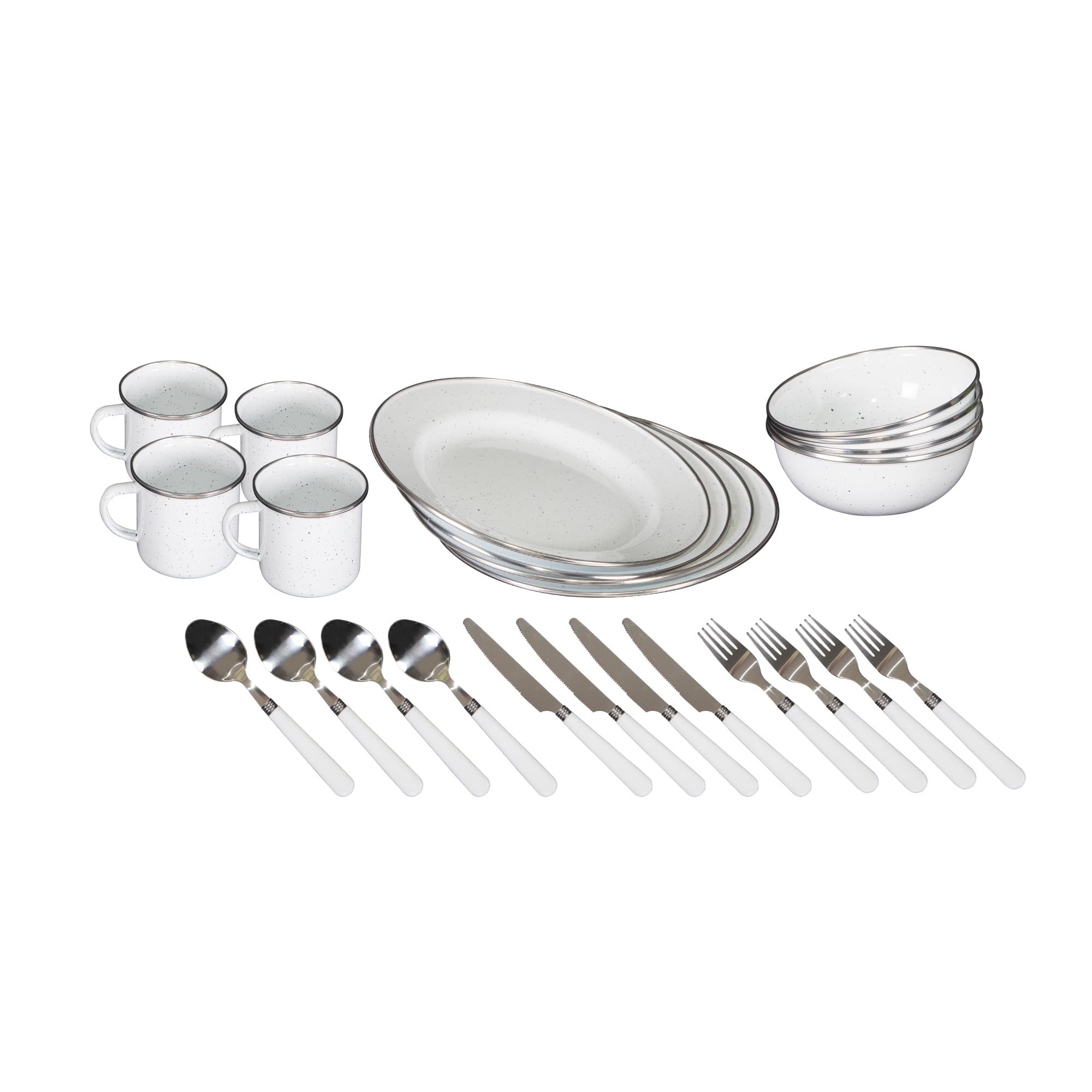 Stansport front view of full 24-piece set showing durability and organized layout