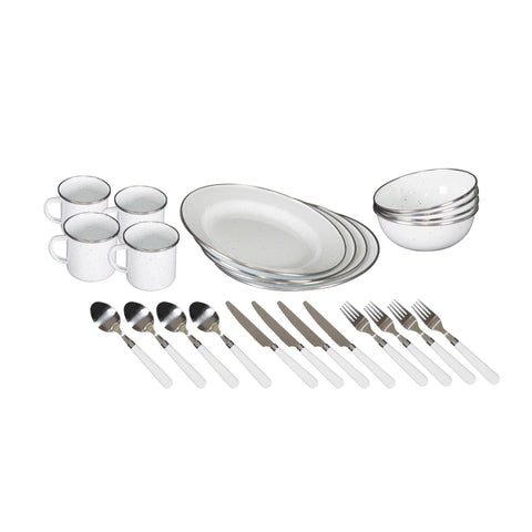 Stansport front view of full 24-piece set showing durability and organized layout