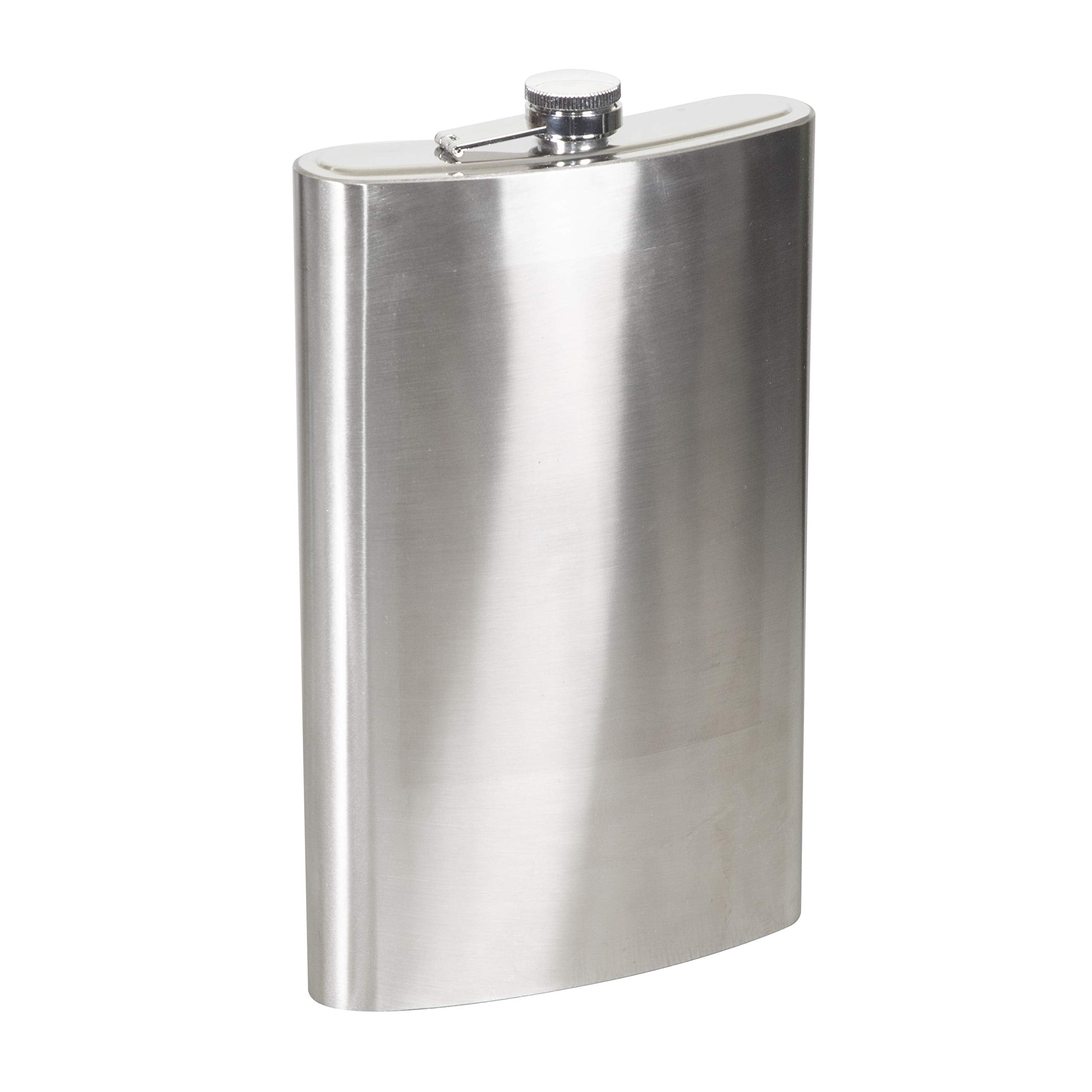 Stansport flask front profile showing full stainless steel body and tall capacity