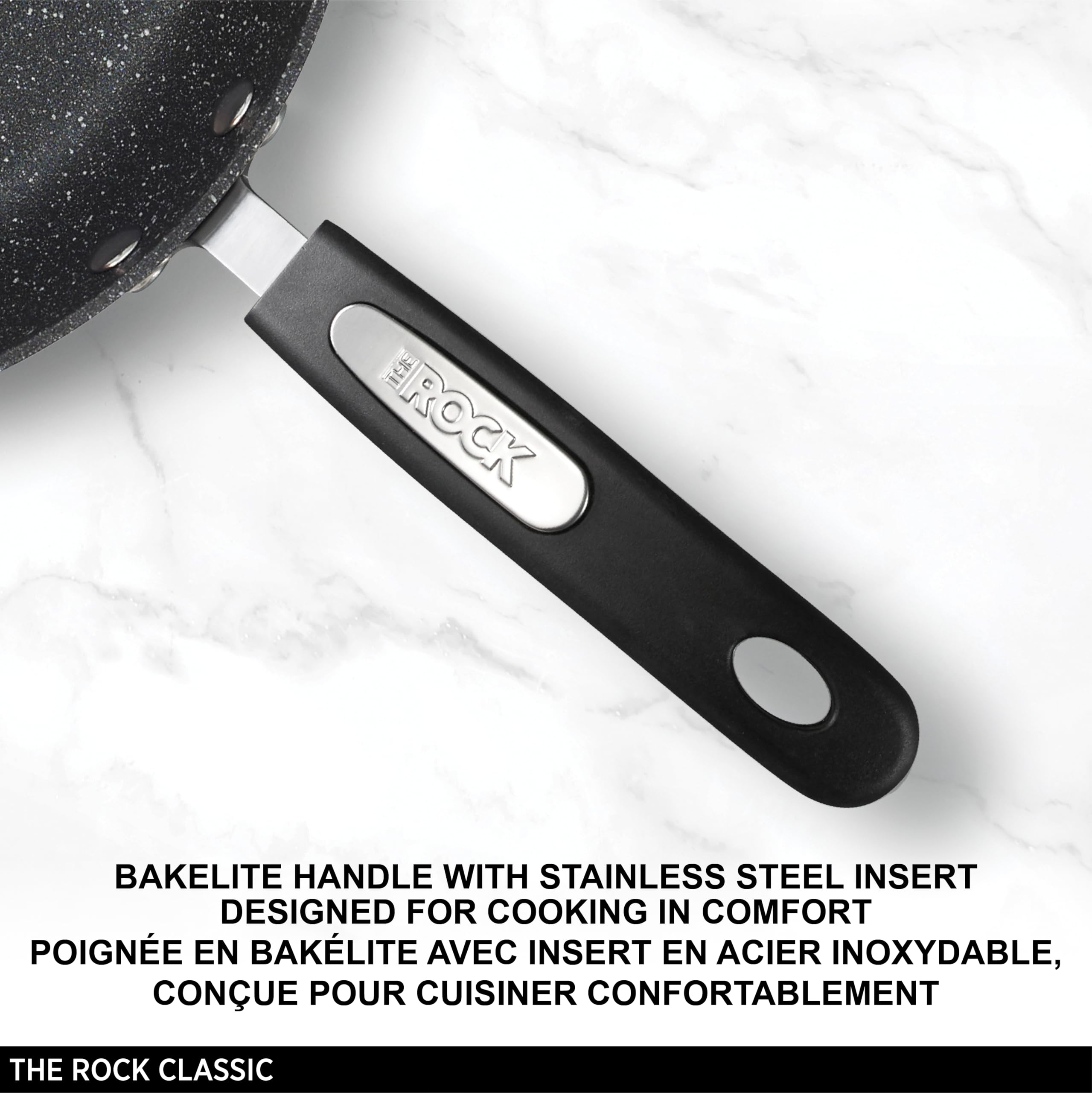 Starfrit ergonomic handle close-up offering comfortable, secure grip
