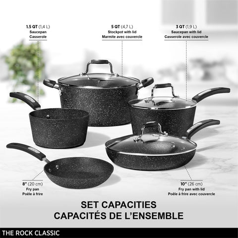 Starfrit nested saucepans showing included sizes for portion flexibility