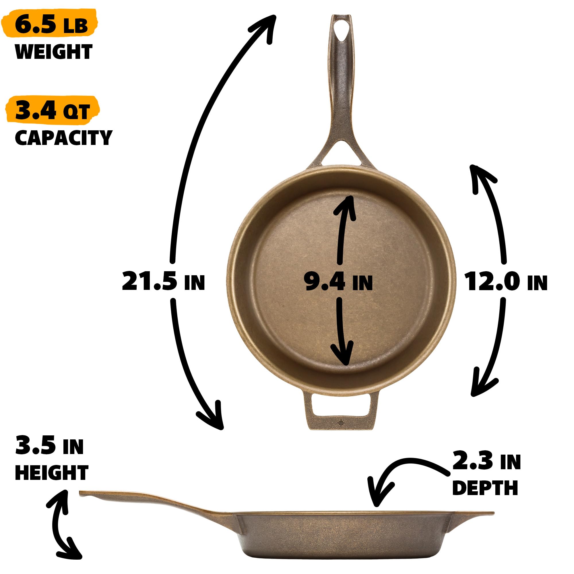 Stargazer skillet in oven baking a pizza showing stovetop-to-oven versatility benefit