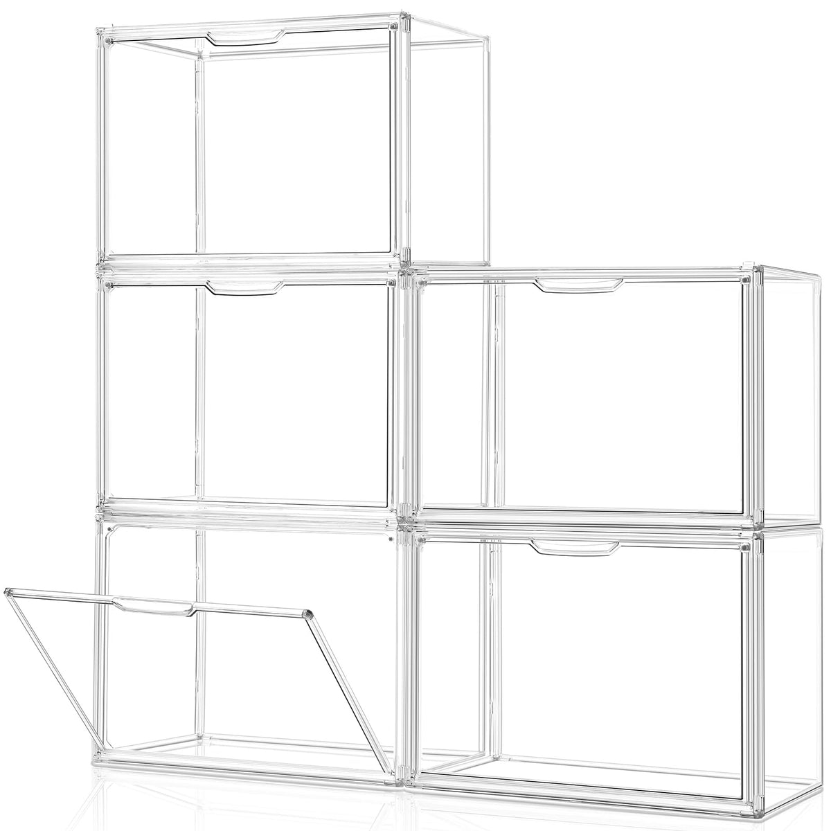 starogegc clear organizer front view shows tidy display and dust protection