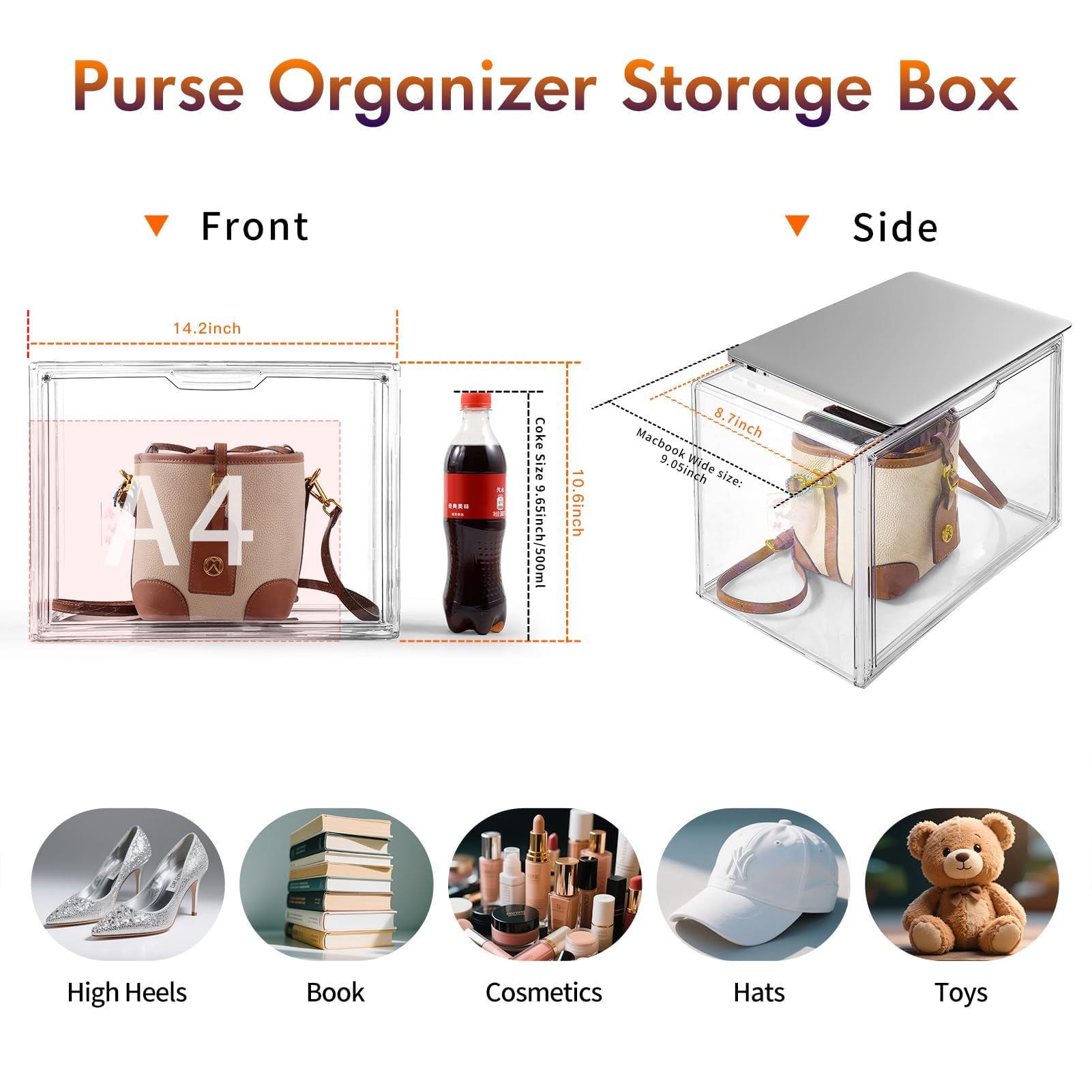 starogegc inside view with handbag to illustrate capacity and protection