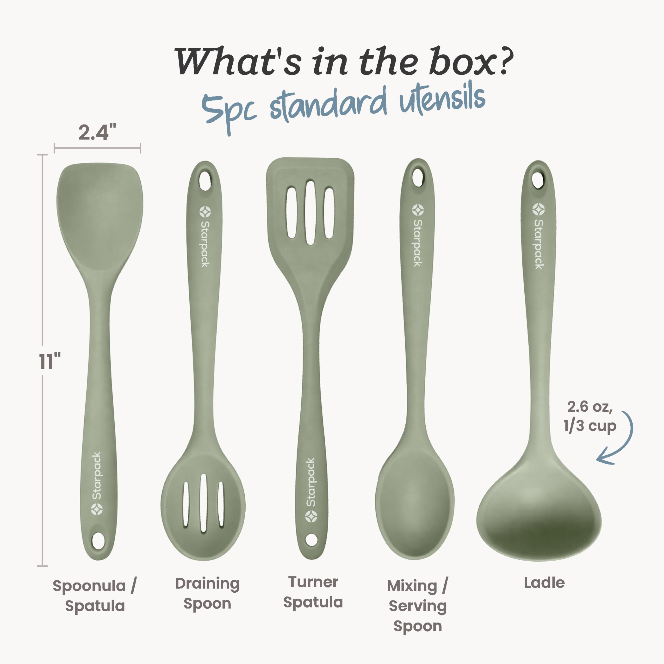 StarPack Home spoonula head detail showing flexible nonstick-safe edge