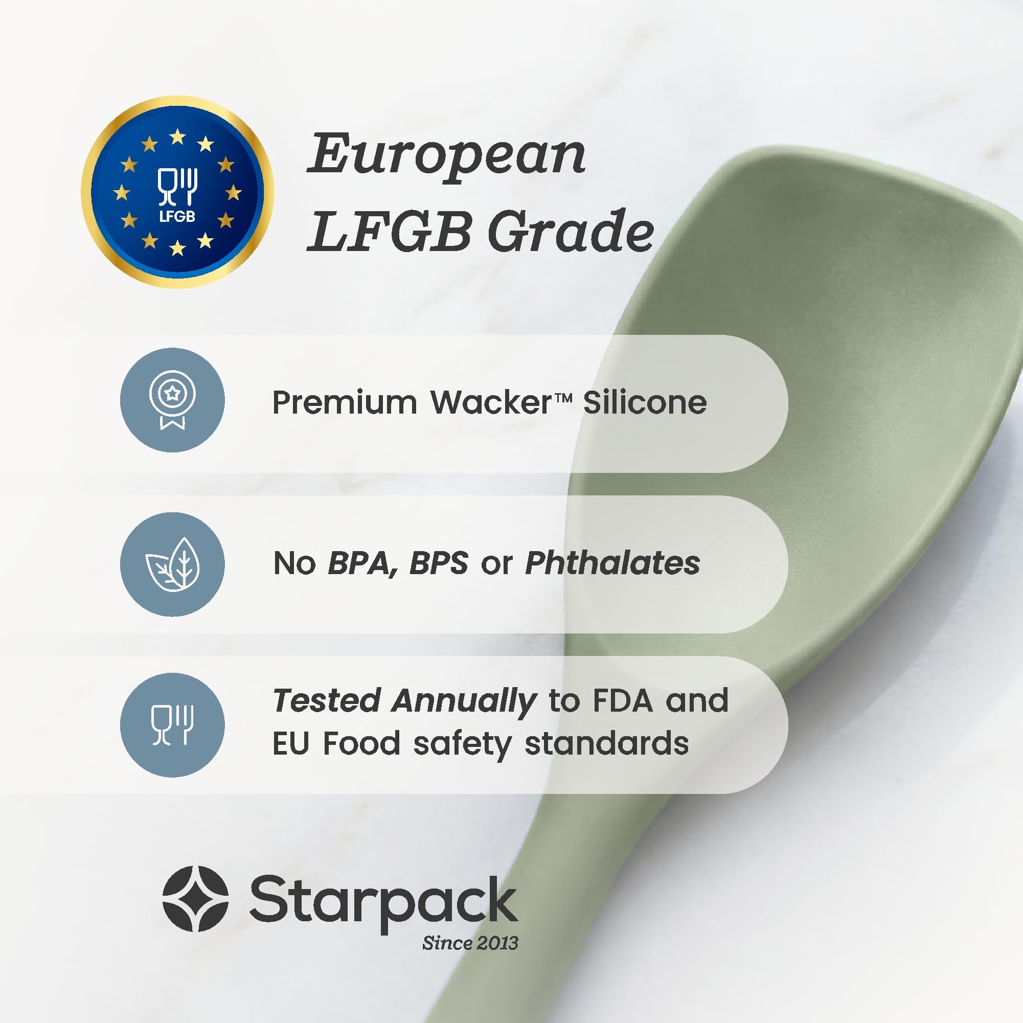 StarPack Home ladle pouring soup showing easy serving and heat resistance