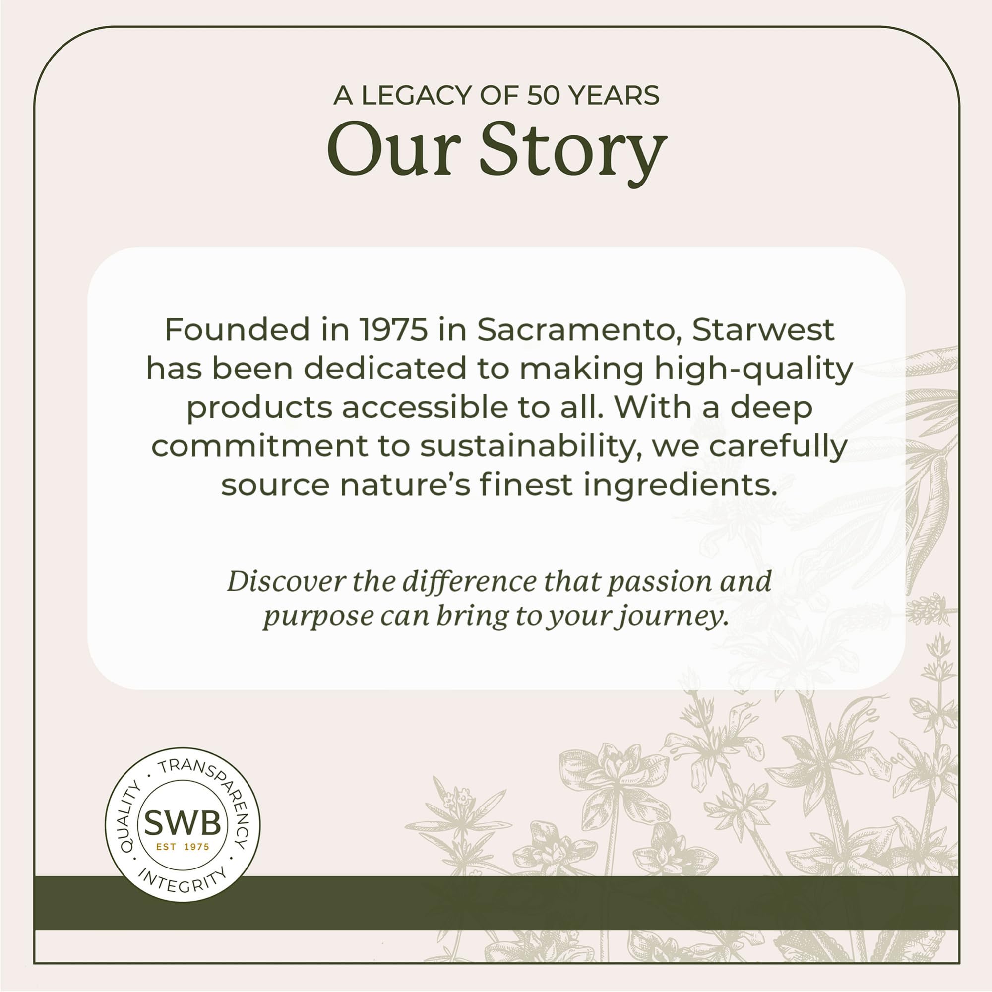 Starwest Botanicals product label close-up showing botanical name and consistency
