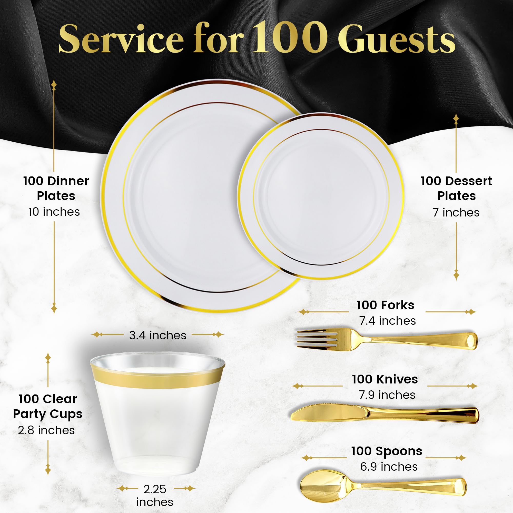 Stately Elegance Designs salad plate detail highlighting white surface and gold accent for polished tables