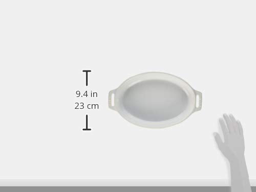 STAUB oval dish in oven with casserole demonstrating high-heat oven safety