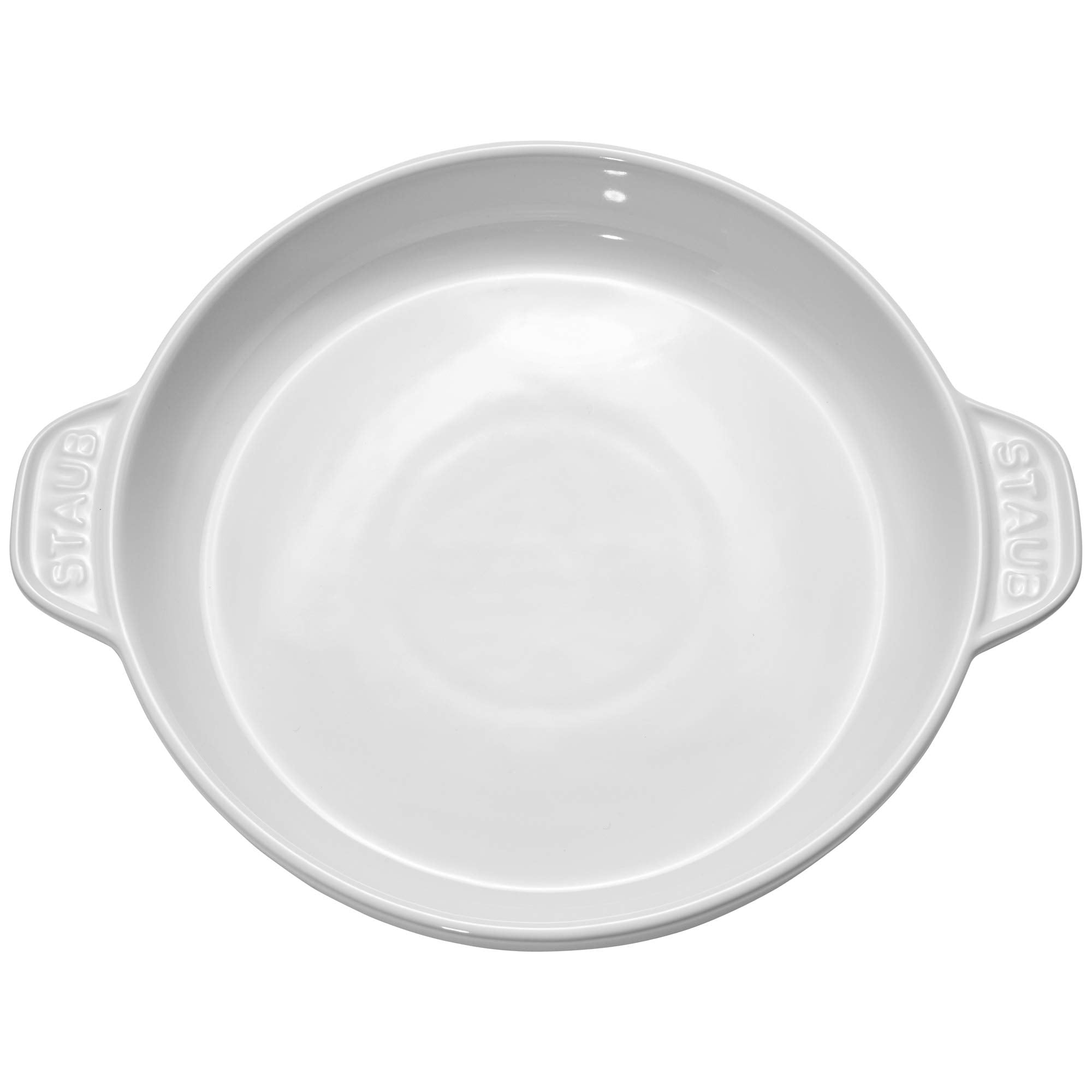 STAUB brie baker large handle close-up for safe oven-to-table grip