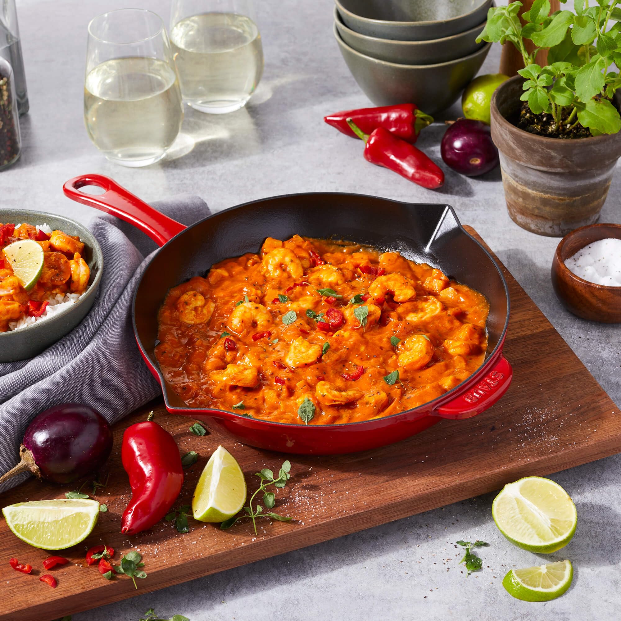 Staub interior matte enamel close-up demonstrating texture for superior browning