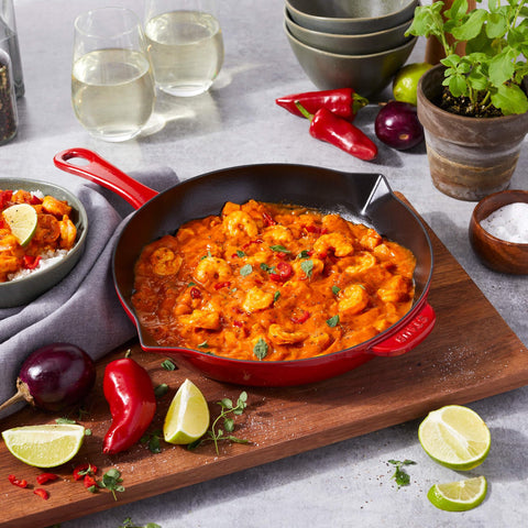 Staub interior matte enamel close-up demonstrating texture for superior browning