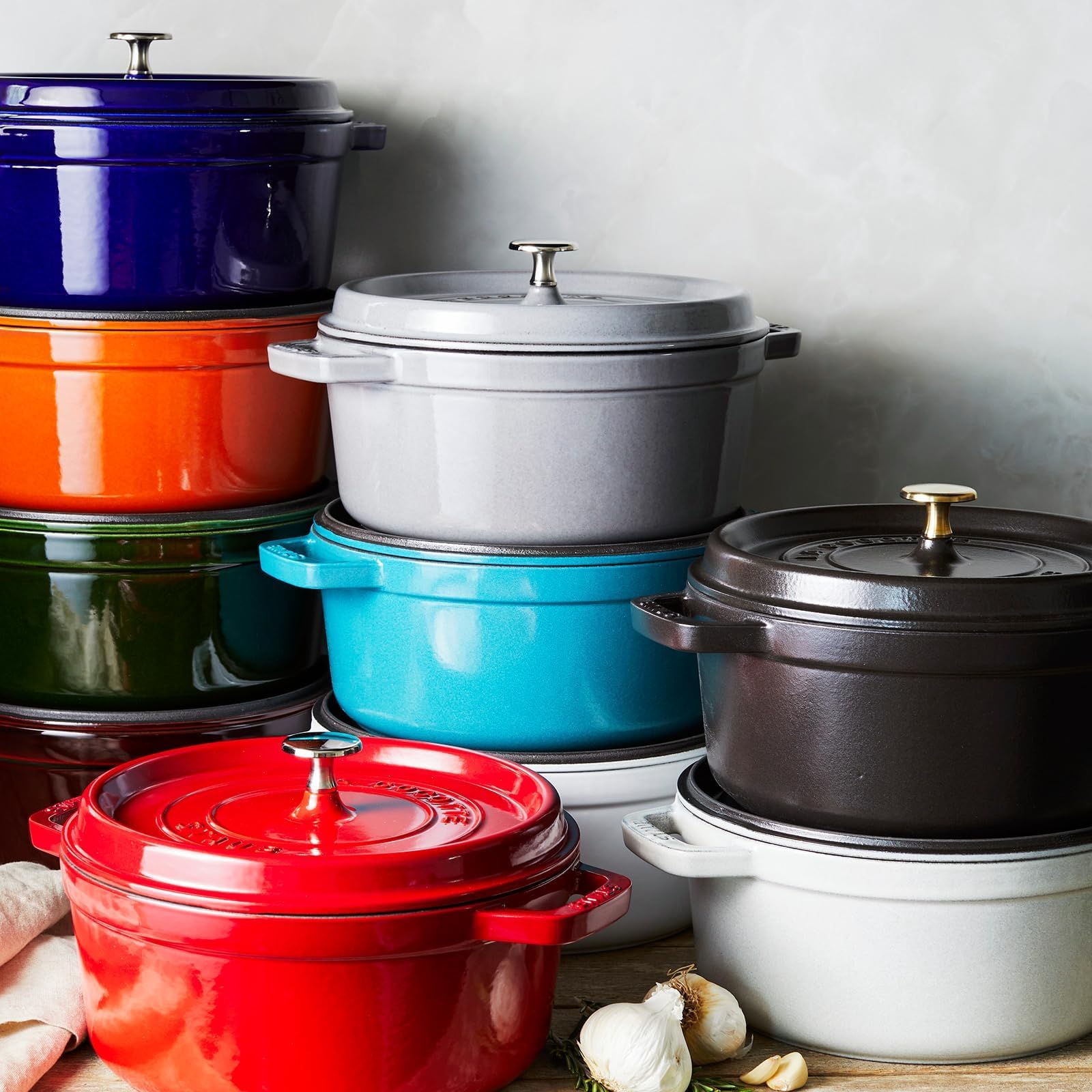 STAUB cocotte on induction cooktop, demonstrating universal stovetop compatibility