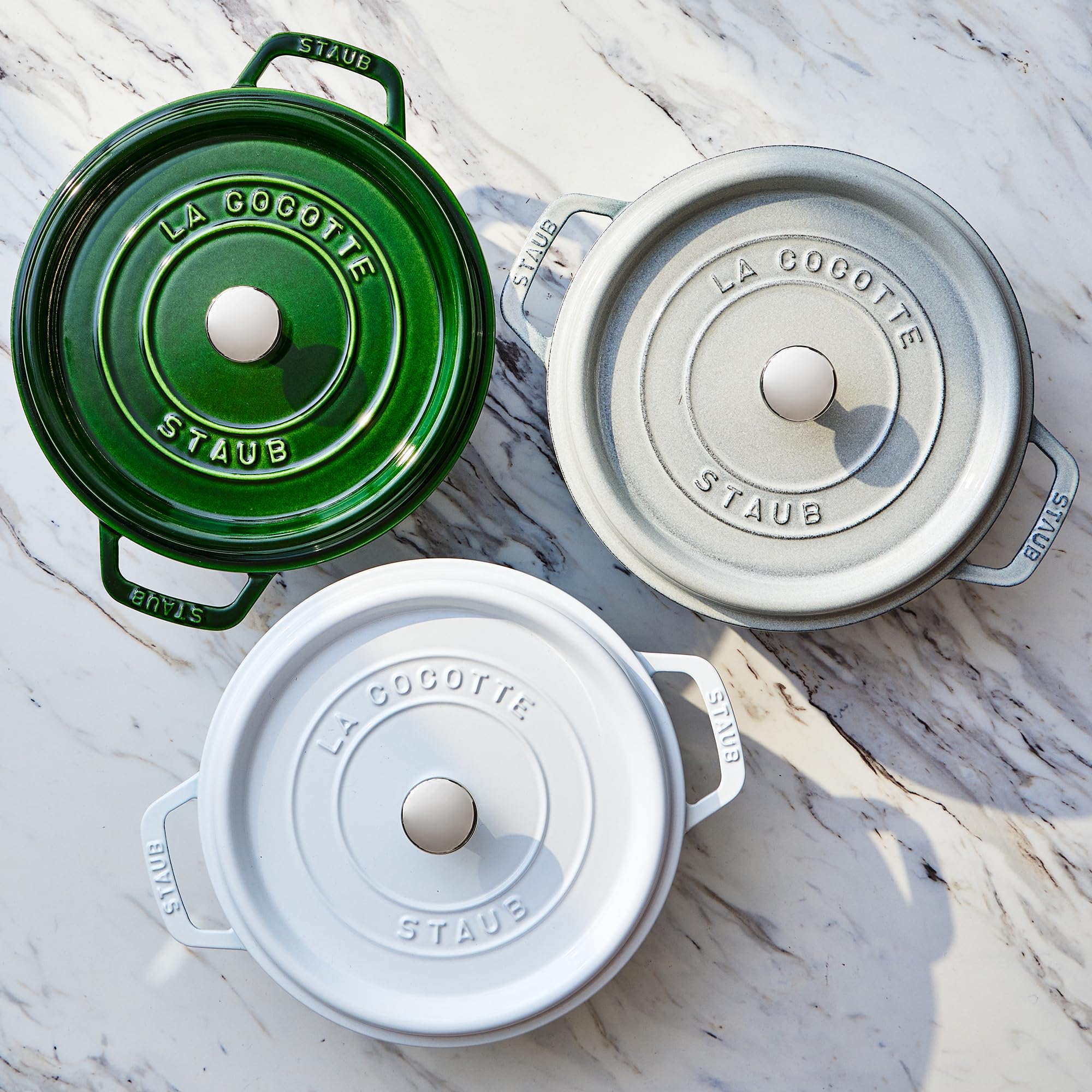 STAUB Made in France stamp on base showing authentic craftsmanship benefit