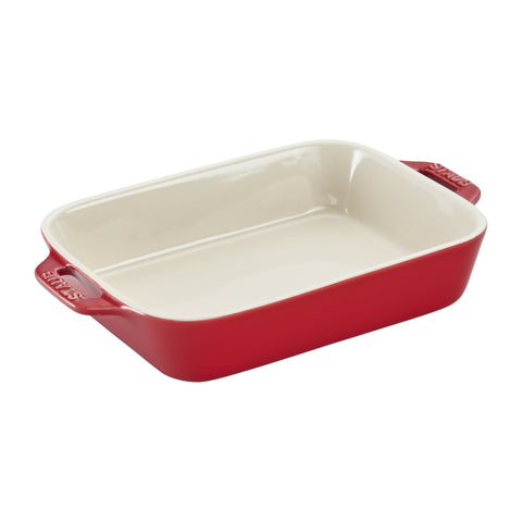 Staub ergonomic handle detail for secure grip and safe transport benefit