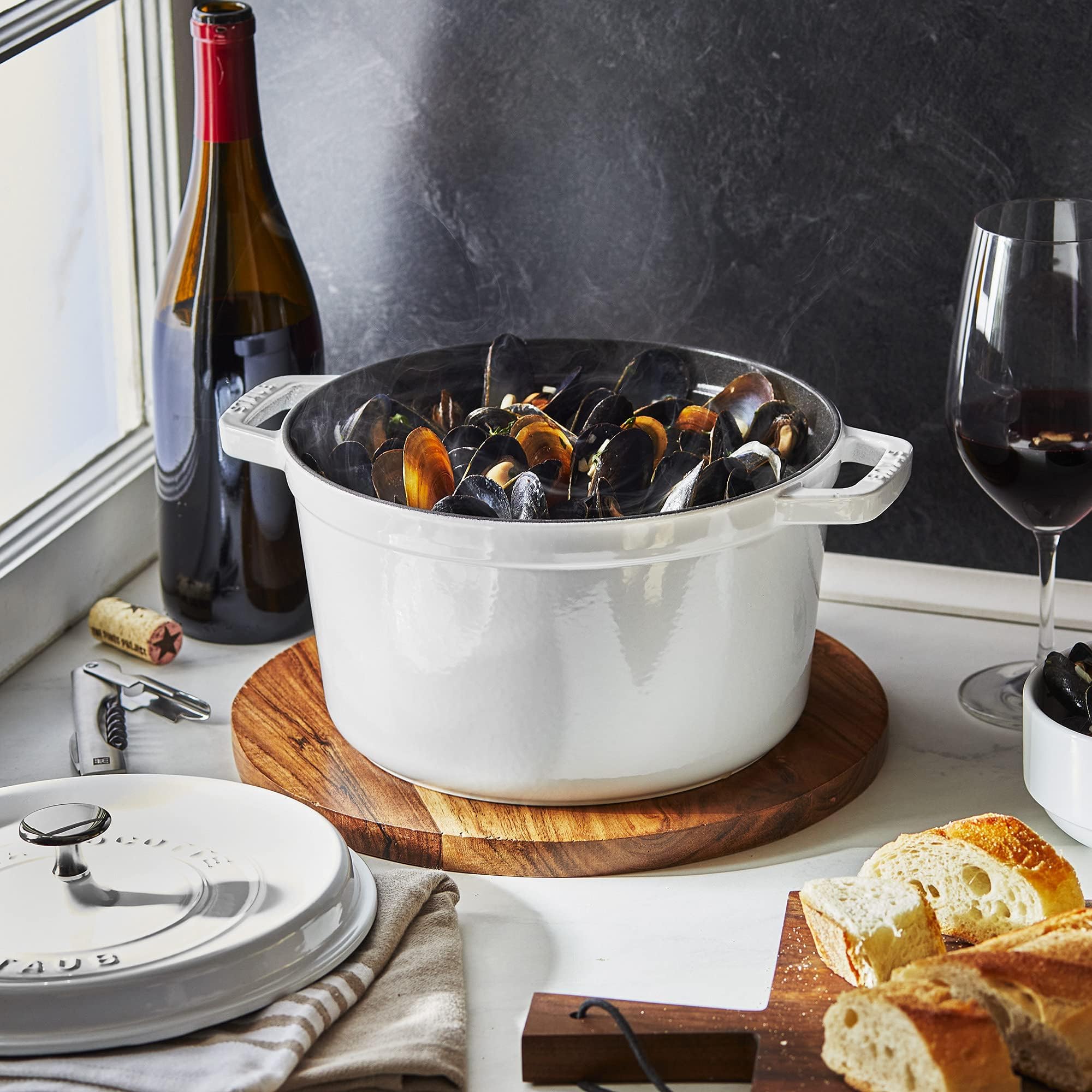 STAUB cocotte inside oven with roast showing oven performance benefit for roasting
