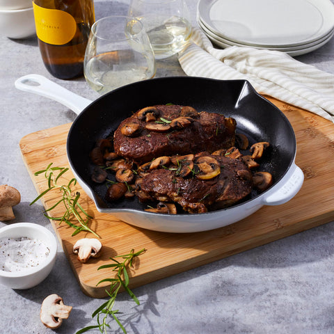 STAUB close-up of textured matte interior promoting superior browning and easy release
