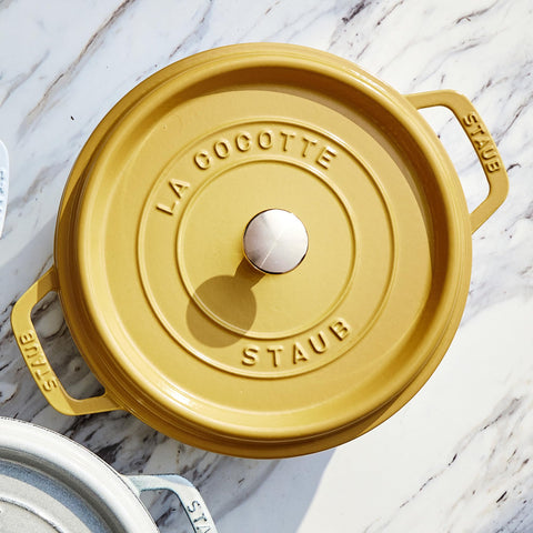 Staub Dutch oven served on table enhancing presentation and family meals