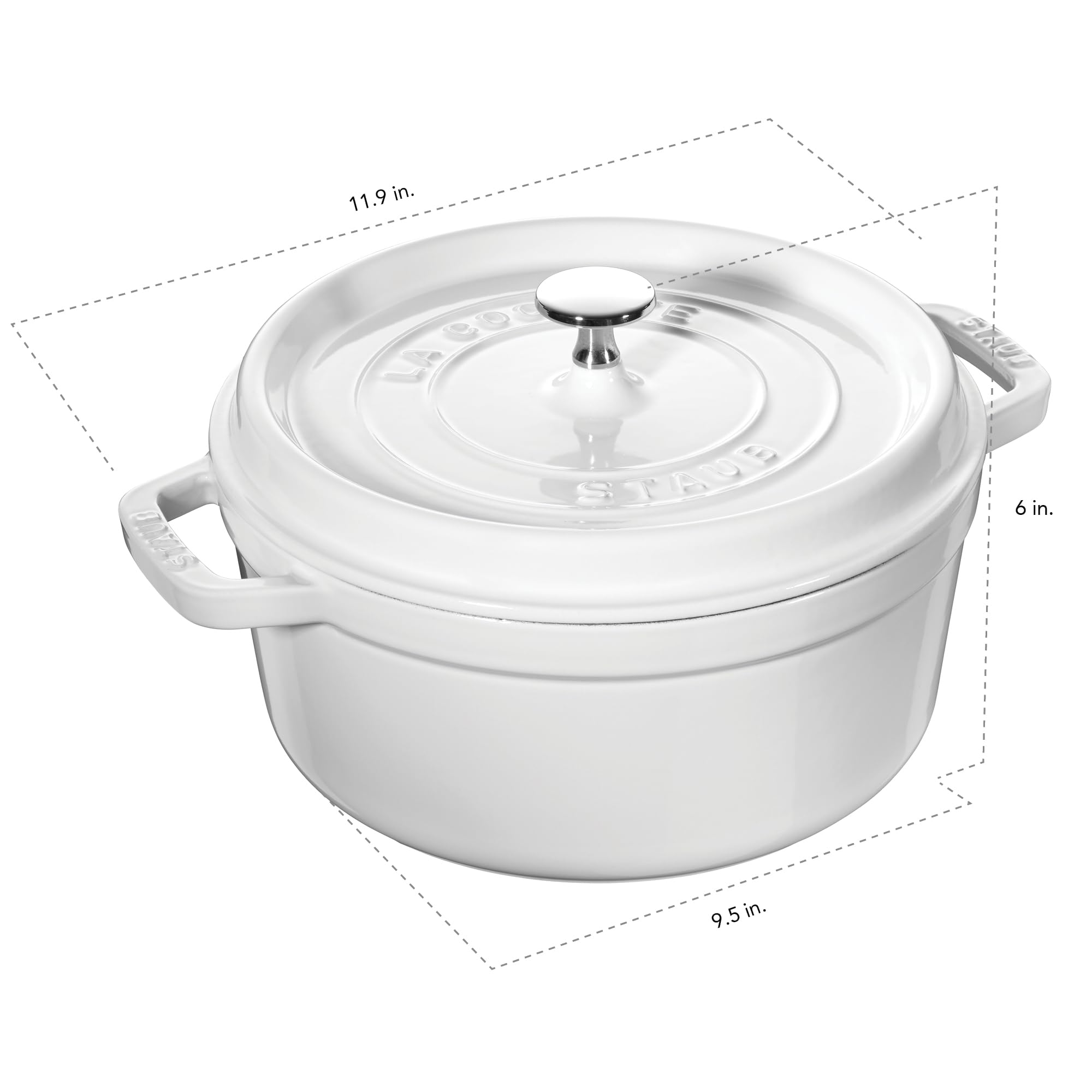 STAUB side handle profile illustrating sturdy grip benefit for safe transport to table