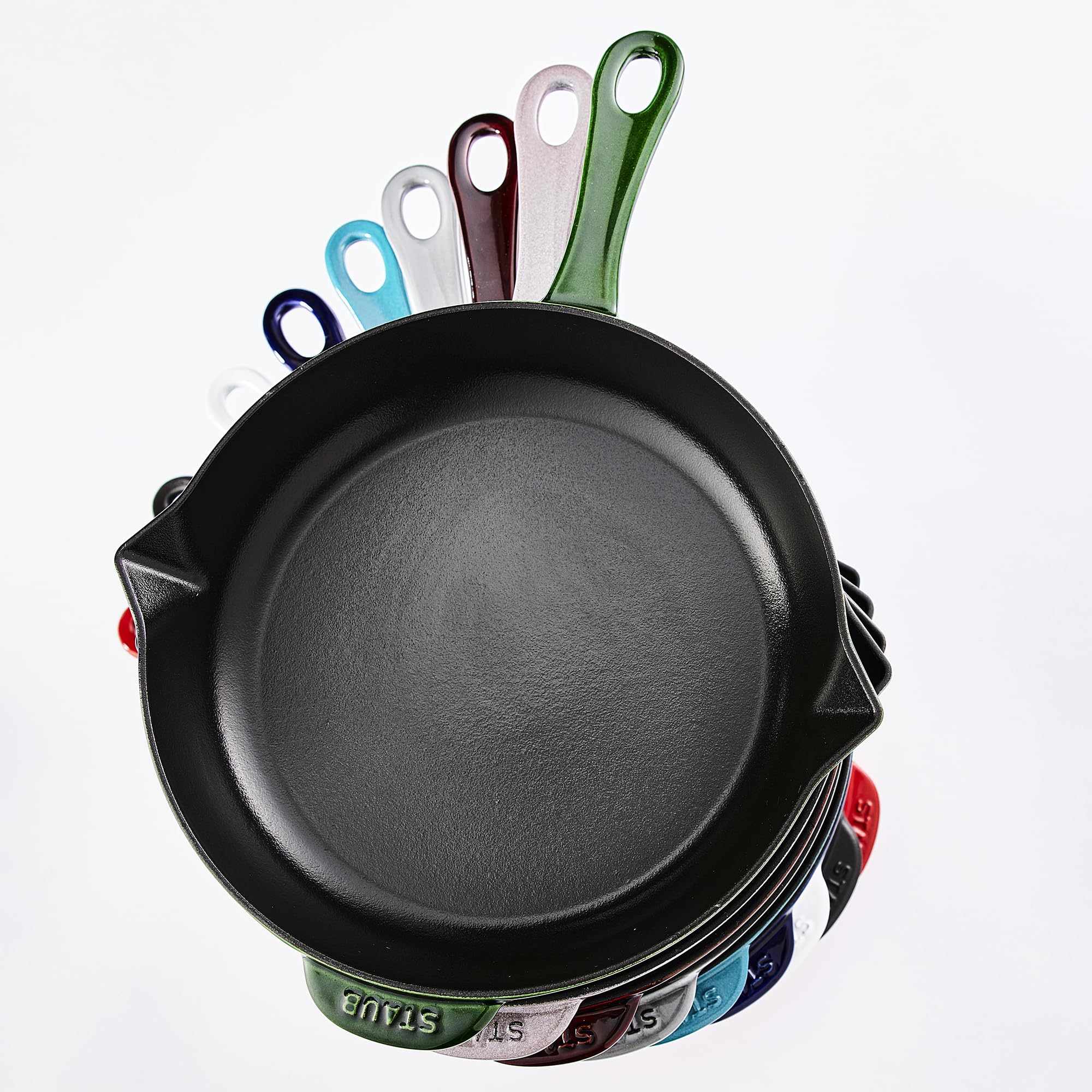 STAUB pan beside spoon showing scale and ideal two-to-three person capacity benefit