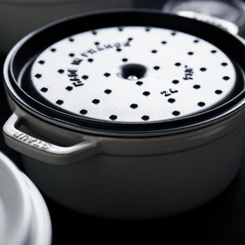 STAUB on induction cooktop demonstrating compatibility and even heating