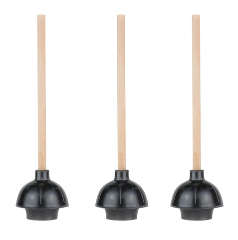 SteadMax front view of three-pack plungers showing commercial-grade set and storage benefit