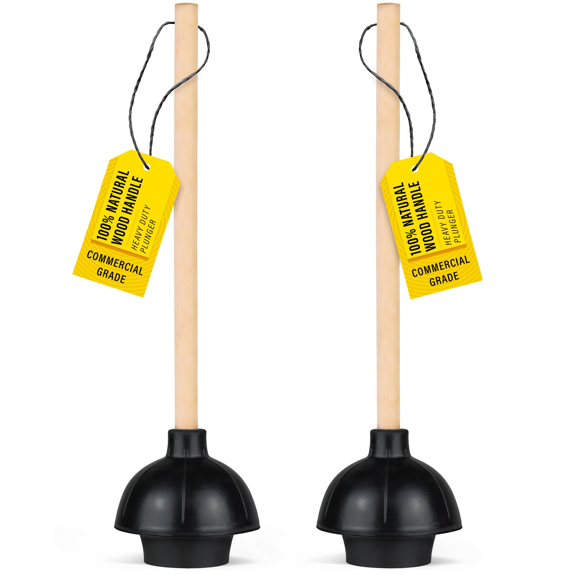 SteadMax front view of both plungers showing durable design and space-saving storage